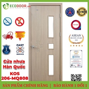 Cửa nhựa giả gỗ ABS Hàn Quốc KOS 206