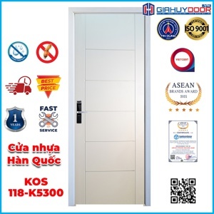 Cửa nhựa giả gỗ ABS Hàn Quốc KOS 118