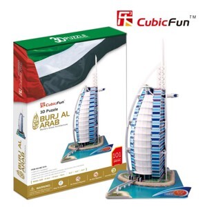 Bộ xếp hình 3D khách sạn thuyền buồm Burjal Arab Cubic Fun MC101H