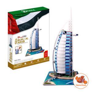 Bộ xếp hình 3D khách sạn thuyền buồm Burjal Arab Cubic Fun MC101H