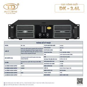 Cục đẩy công suất TD Acoustic DK 2.6L