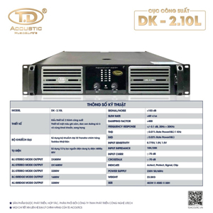 Cục đẩy công suất TD Acoustic DK 2.10L