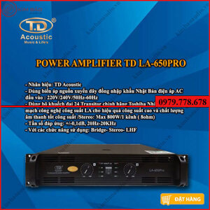 Cục đẩy TD Acoustic LA-650 Pro