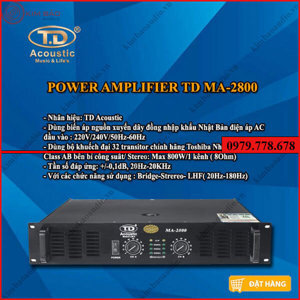 Cục Đẩy TD Acoustic TD MA 2800