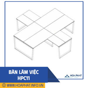 Cụm bàn làm việc chân sắt HPC11