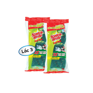 Cước cọ rửa siêu sạch có mút Scotch-Brite™ - 3 miếng