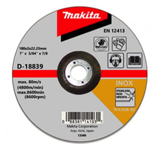 Đá cắt inox Makita D-18839 - 180x2x22.23mm