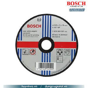 Đá cắt sắt 100x2x16mm Bosch 2608600267