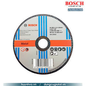 Đá cắt sắt Bosch 2608600266 100x1.2x16 mm