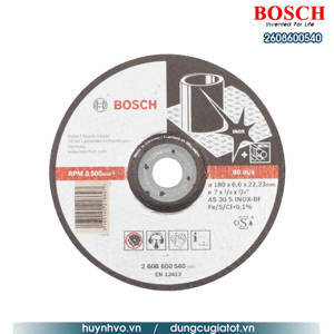 Đá mài inox 180x6x22.2mm Bosch 2608600540