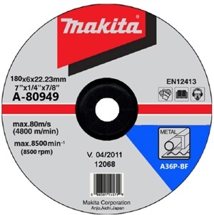 Đá mài kim loại Makita A-80949, 180 x 6 x 22mm