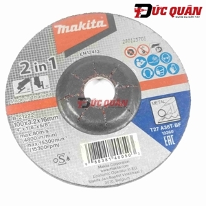 Đá mài và cắt 2 trong 1 Makita 100x3.2x16mm B-21222