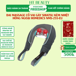 Đai massage hồng ngoại cổ vai gáy kèm nhiệt hồng ngoại Shiatsu HoMedcis NMS-255-EU