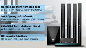 Dàn âm thanh Sony BDVE6100 (BDV-E6100) - 5.1, Bluray, 3D