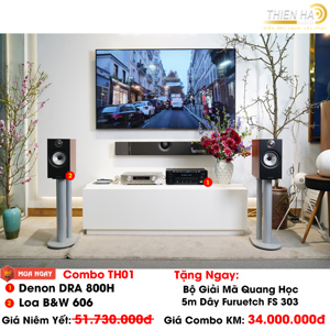 Dàn nghe nhạc Denon DRA 800H - B&W 606