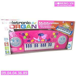 Đàn organ kèm micro 2505A - màu xanh/ hồng