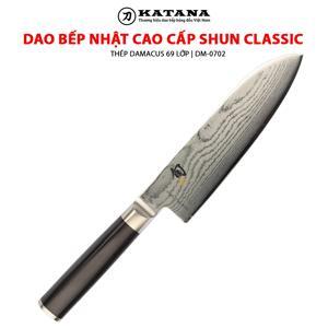 Dao bếp Nhật Shun Classic Santoku - Dao thái đa năng thép Damascuss 69 lớp DM0702 (180mm)