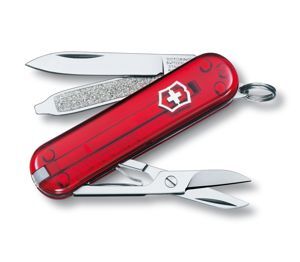 Dao đa năng Victorinox Classic đỏ trong suốt - 0.6223.T