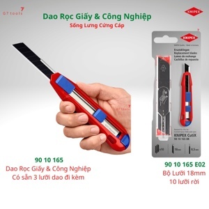 Dao rọc giấy Knipex 90 10 165 BK