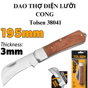 Dao thợ điện lưỡi cong Tolsen 38041