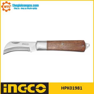 Dao tước dây điện lưỡi cong 198mm Ingco HPK01981