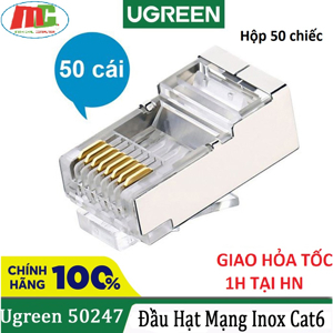 Đầu bấm mạng RJ45 Cat6 Ugreen 50247 (Hộp 50 cái)