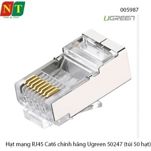 Đầu bấm mạng RJ45 Cat6 Ugreen 50247 (Hộp 50 cái)