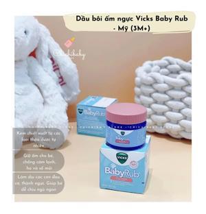 Dầu bôi ấm ngực giảm ho cho bé Vicks Baby Rub