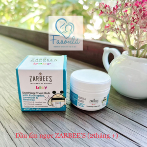 Dầu bôi ấm ngực Zarbee’s 42g