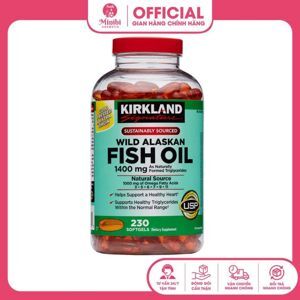 Dầu cá Alaska Kirkland Signature Wild Alaskan Fish Oil 1400mg - 230 viên