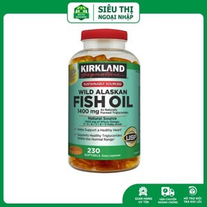 Dầu cá Alaska Kirkland Signature Wild Alaskan Fish Oil 1400mg - 230 viên