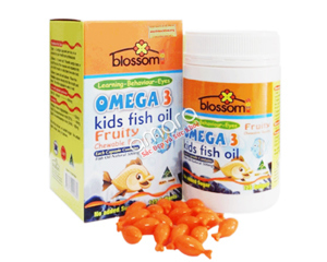 Dầu cá cho trẻ em Omega 3 Kids fish oil Blossom 125 viên