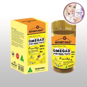 Dầu cá cho trẻ em Omega 3 Kids fish oil Blossom 125 viên