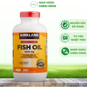 Dầu cá hãng Kirkland Signature 1000 mg 400 viên