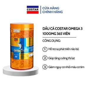 Viên nang mềm dầu cá Omega 3 Costar (1000mg x 365 Viên)