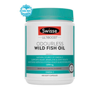 Dầu cá không mùi Swisse Ultiboost Odourless Wild Fish Oil 1000mg 400 viên