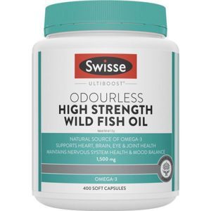 Dầu cá không mùi Swisse Ultiboost Odourless Wild Fish Oil 1000mg 400 viên