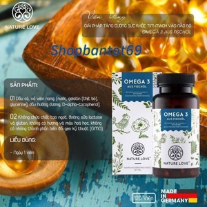 Dầu cá Nature Love Omega 3 Aus Fischol 40225 120 viên