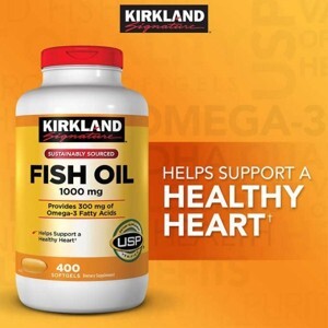 Dầu cá Kirkland Signature Natural Omega-3 Fish oil 1000mg 400 viên