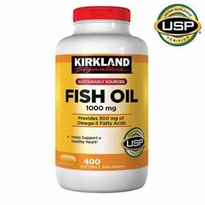 Dầu cá Kirkland Signature Natural Omega-3 Fish oil 1000mg 400 viên