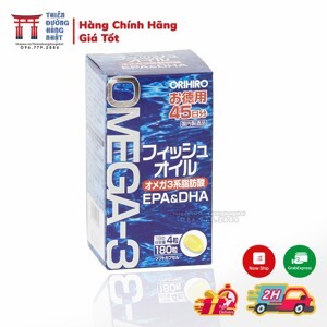 Dầu cá Omega 3 Orihiro (hộp 180 viên)