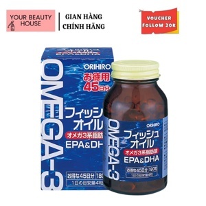 Dầu cá Omega 3 Orihiro (hộp 180 viên)