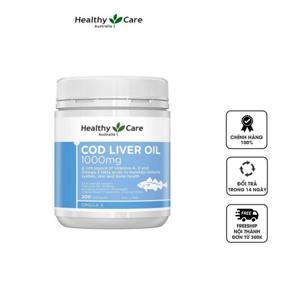 Dầu cá tuyết Healthy Care Cod Liver Oil 1000 mg, 200 viên