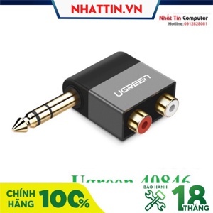 Đầu chuyển đổi 6.5mm to RCA (hoa sen)  Ugreen 40846