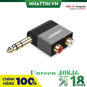 Đầu chuyển đổi 6.5mm to RCA (hoa sen)  Ugreen 40846