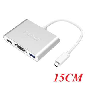 Đầu chuyển đổi Type C sang HDMI/VGA/Type C/USB 3.0 Orico RCHV