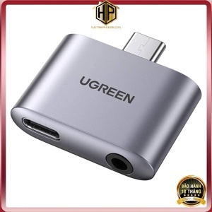 Đầu chuyển USB Type C to 3.5mm + sạc PD 30W Ugreen 70311