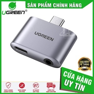 Đầu chuyển USB Type C to 3.5mm + sạc PD 30W Ugreen 70311