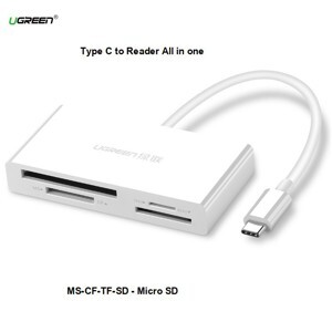 Đầu đọc thẻ nhớ đa năng USB type-C Ugreen 40444