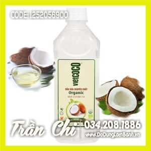 Dầu dừa nguyên chất Organic Vietcoco chai 500ml